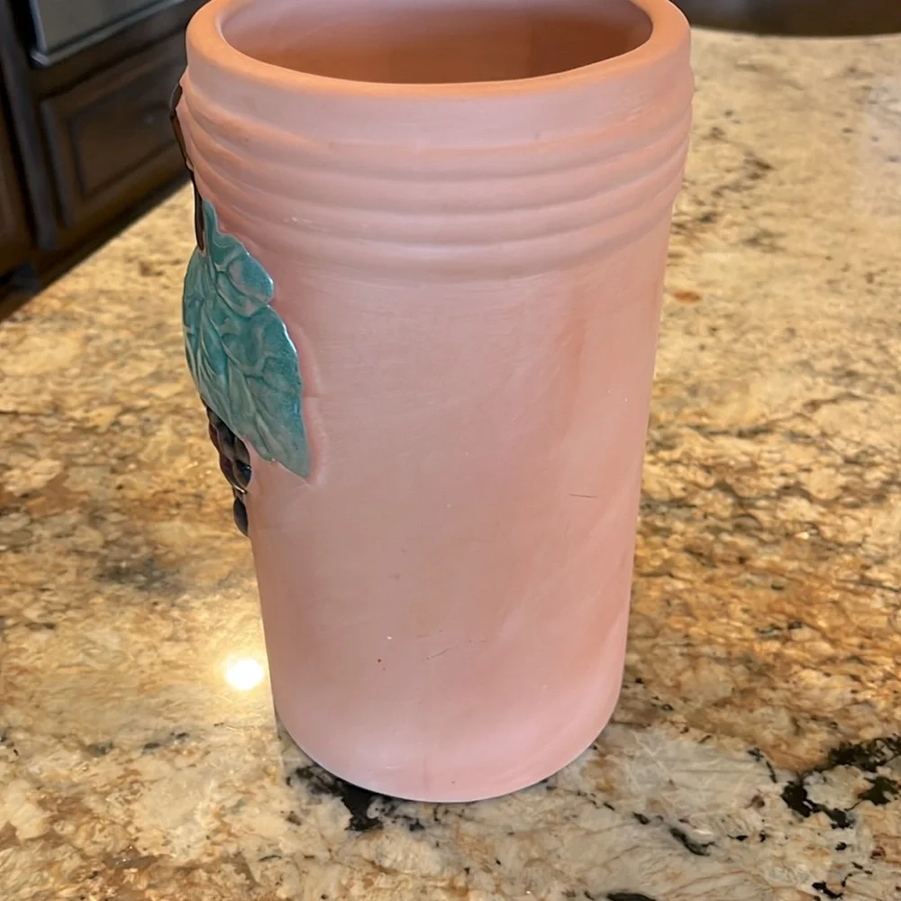 Pier 1 Vintage Hand Painted Clay Wine Chiller